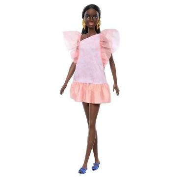Imagem de Boneca Barbie Fashionistas Vestido Pessêgo - Mattel