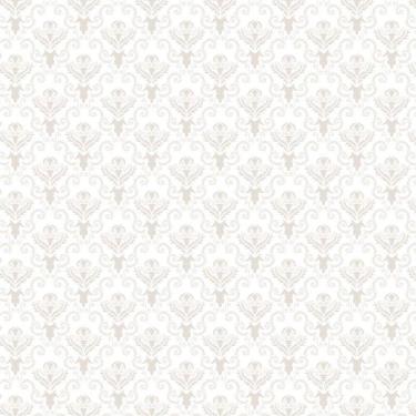 Imagem de Papel De Parede Cinza Claro E Branco Arabesco Quarto Sala