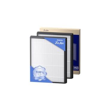 Imagem de FreAire Filtro de substituição para purificador de ar genuíno FreAire HAP607, 3 em 1 H13 verdadeiro filtro de carbono ativado de alta eficiência, pacote com 2, branco, oficial, HAP607
