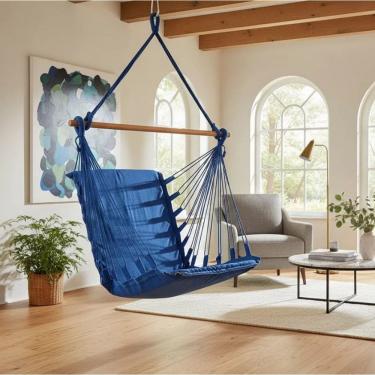 Imagem de Cadeira de Balanço Acolchoada Suspensa Rede de Teto