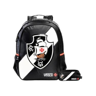 Imagem de Kit Vasco Da Gama Time Futebol Mochila Costas + Estojo Duplo - Xeryus