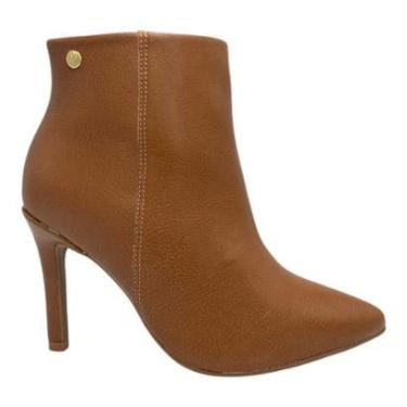 Imagem de Bota Vizzano Salto Alto Bico Fino Clássica Napa Marrom Caramelo 3049.219-Feminino