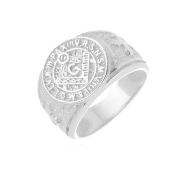 Imagem de Anel Dedeira Maçonaria Prata 925 Kl, 22