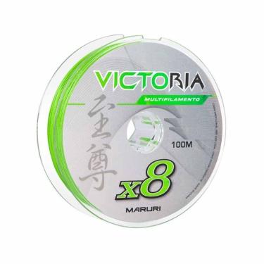 Imagem de Linha De Pesca Multifilamento 8 Fios Victoria Verde Lima 100m Tamanho 0,20mm