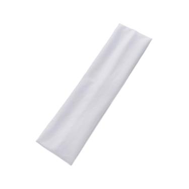 Imagem de Faixa de cabelo feminina elástica respirável esportiva antiderrapante faixa de cabelo faixa de transpiração para ciclismo, corrida, ioga (branca)