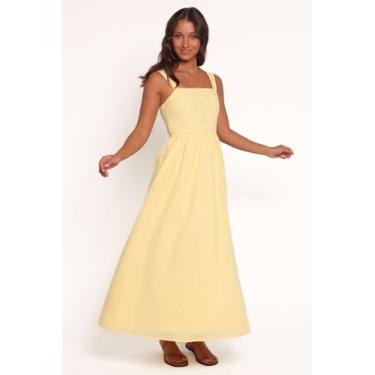 Imagem de Petal & Pup Vestido feminino Caty-Maxi-Amarelo, Amarelo, GG