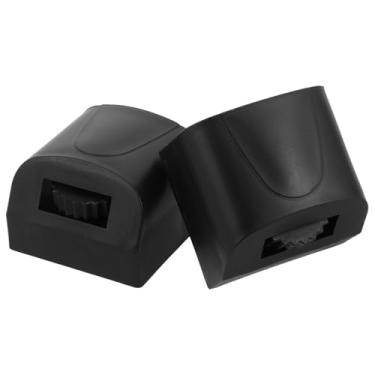 Imagem de DECHOUS 2 peças de protetores de pé para equipamentos de treino: tampas de plástico antiderrapante para bicicletas ergométricas para máquinas de fitness treinamento silencioso