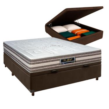 Imagem de Conjunto Cama Box Bau Blindado Casal + Colchão Molas Ensacadas Legriff Sankonfort