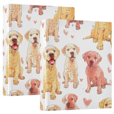 Imagem de Fichário fofo de livro de receitas de labrador, fichário de 3,8 cm com 3 anéis resistente, tamanho A4, excelente fichário de escritório