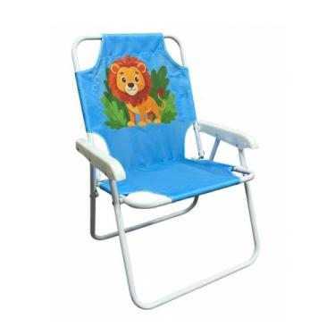 Imagem de Cadeira De Praia Infantil Leão De Oxford 53Cm X 25Cm X30Cm - Summer