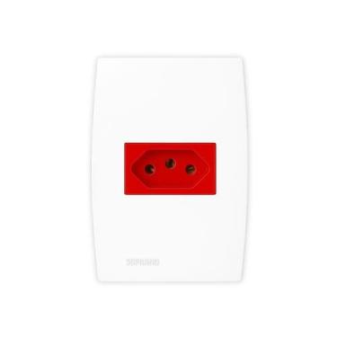 Imagem de Conjunto 4x2 1 Tomada Vermelha 10A Soprano Siemens Ilus