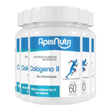 Imagem de Kit 5 Colágeno Tipo II Apisnutri 60 Cápsulas