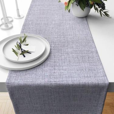 Imagem de 1 Caminho Trilho Mesa Impermeável PVC Florença Azul C 42x140 - IDEALIZ
