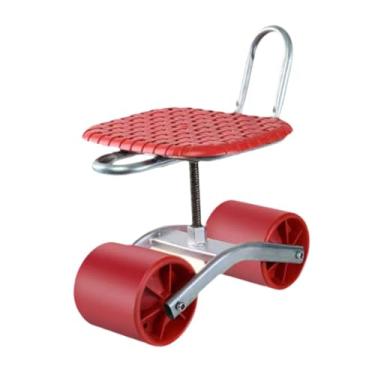 Imagem de FytStycale Carrinho de jardim com banqueta para pátio, altura ajustável, cadeira de jardim móvel para trabalho no gramado.