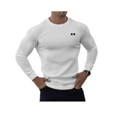 Imagem de Camiseta De Manga Longa Para Corrida Masculina De Secagem Rápida, Ajus