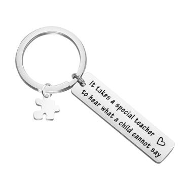 Imagem de Pulseira de autismo, presentes de conscientização do autismo, peça de quebra-cabeça, presente especial para professores, presentes de agradecimento ao terapeuta