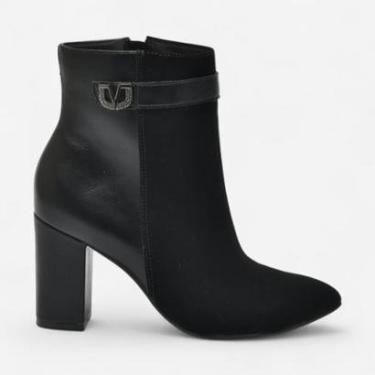 Imagem de Bota Via Marte Cano Curto Feminina Preta-Feminino