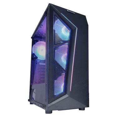 Imagem de Gabinete Gamer Hayom Gb1713, 4 Fans Rgb Inclusas, Lateral Em Vidro Temperado, Usb 3.0