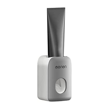 Imagem de Dispenser automático de creme dental em parede espremedor sem contato com design autoadesivo furos tecnologia para banheiro e lavabo doméstico