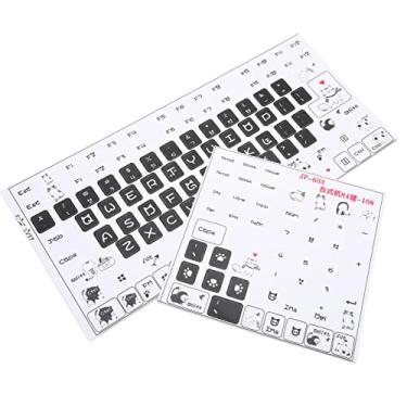 Imagem de Generic Adesivos de Teclado Adesivos de Teclas Transparentes Duráveis ​​e Foscos para Computadores de Mesa Em Geral, Material de PVC, Teclados de 84 a 108 Teclas para Escritório, Uso Doméstico