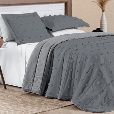 Imagem de Conjunto Cama Queen Size Istambul Colcha Poppy Dupla Face 300 Fios Sup