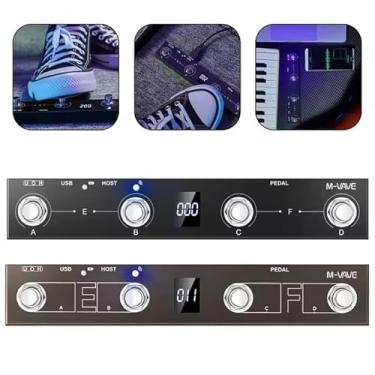 Imagem de M-VAVE VEDO Chocolate-Plus Pedal MIDI Sem Fio com Controle por APP, Pedaleira Portátil para Guitarra, Violão, Teclado, Compatível com Windows, Mac, iOS, Android, Looper, Controle de Efeitos Bateria