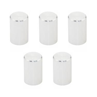 Imagem de Botão Potenciômetro em Liga de Alumínio, 5 unidades de Botão Potenciômetro 10×15 mm, Tampa do Interruptor de Aparelho Eletrônico, Tampa do Volume do Amplificador (Silver)