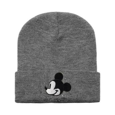 Imagem de Gorro De Tricô Mickey Mouse Quente Para O Inverno, Boné Casual Com Pun