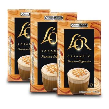 Imagem de Cappuccino Solúvel Lor Caramelo Kit 3 Caixas De 162,4G - L'Or