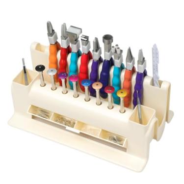 Imagem de Kits de reparo de óculos com 9 alicates, 8 chaves de fenda, pinça de parafuso, gancho de metal, régua PD