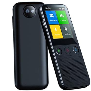 Imagem de Tradutor de voz bidirecional, dispositivo tradutor de digitalização de fotos portátil, tela sensível ao toque de 2,4 polegadas, tradução multilíngue em tempo real com função de gravador, suporte Wi-Fi
