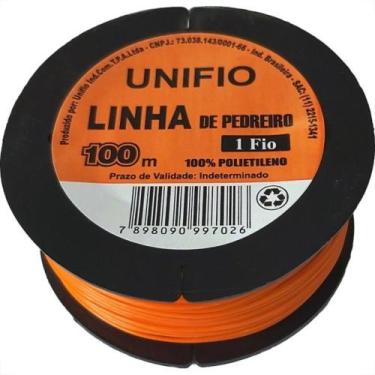 Imagem de Linha Pedreiro 1 Fio 100M Laranja - Kit C/12 - UNIFIO