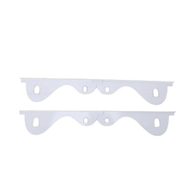 Imagem de Luocute Preenchimentos de Lacunas de Fogão de Aço Inoxidável, Tampas Ajustáveis ​​de Lacunas de Fogão de 13,78 a 27,36 pol., Fácil Limpeza, à Prova de Calor Com Design Seguro para (Branca)