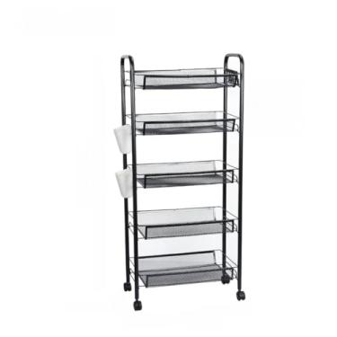 Imagem de Armário Carrinho Organizador Com 4 /5Camadas Com Rodinhas Cozinha Banheiro Quarto Lavanderia(5 andares)