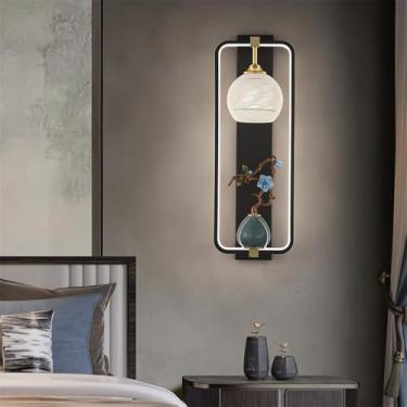 Imagem de OUFULA Contemporânea Lâmpada de parede LED Chinês Criativo Sala Quarto Estudo Villa Hotel Casa de Chá Corredor Escadas Luz (Estilo 36)
