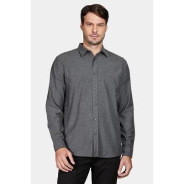 Imagem de Camisa Aramis Regular Flannel Twill Preto-Masculino