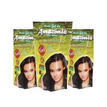 Imagem de Kit C/ 3un Henê Da Amazônia Em Gel Preto Médio 180g - Divina Dama