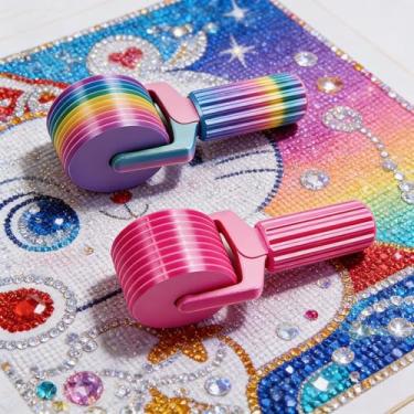 Imagem de Ferramenta de rolo de arte de diamante rolo de pintura de diamante acessórios de arte de pintura de pedras DIY artesanato para adultos 2025 novo DIY gem impresso strass contas ferramenta de alisamento