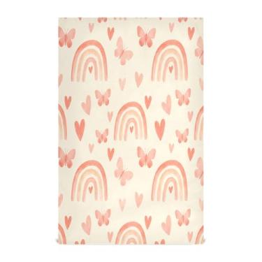 Imagem de Wassud Butterflies Rinbows Toalhas de prato de cozinha 1 pacote de panos de prato macios com laço para pendurar toalha de mão super absorvente de secagem rápida toalhas de chá de mesa decorativas 71 x