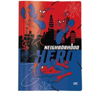 Imagem de Pasta ABA Elástica Plástica Homem ARANHA S/LOMBO Pacote com 10 - DAC