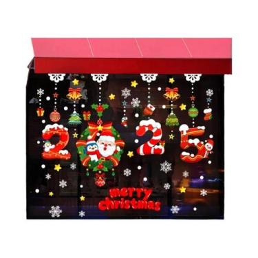 Imagem de Adesivos Eletrostáticos De PVC Para Janelas Com Flores De Floco De Nev