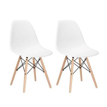 Imagem de Kit 2 Cadeiras charles Eames eiffel branca - Travelmax
