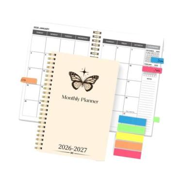 Imagem de Planejador Semanal E Mensal A5 2026-2027, Organizador Espiral, Calendá