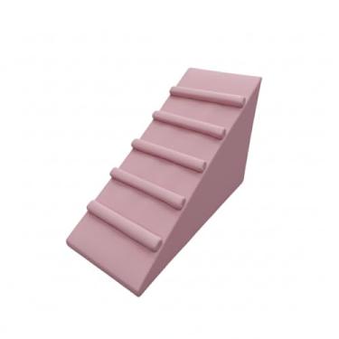 Imagem de Rampa com Degraus Antiderrapante para Pet Cachorro Gatos Animais(Rosa)