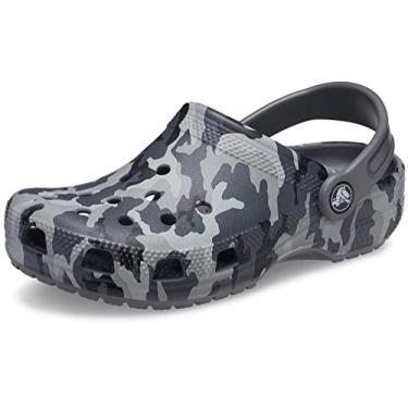 Imagem de Sandália crocs classic camo clog kids black/grey - 30
