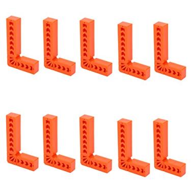 Imagem de Régua de ângulo de 90 graus, ferramenta de posicionamento de ângulo reto de plástico durável para projetos de madeira e bricolage, pacote com 10