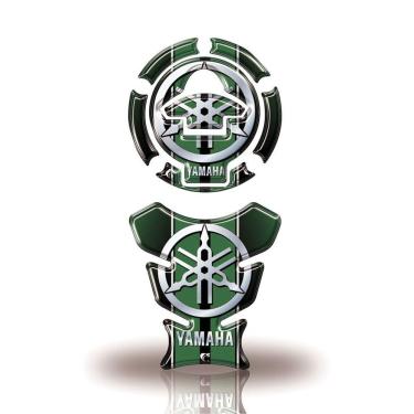 Imagem de Adesivo Protetor De Tanque E Bocal Moto Yamaha Diapasão Cor Verde