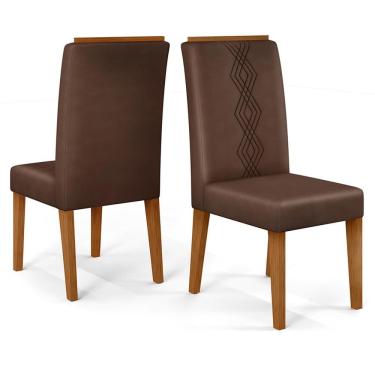 Imagem de Kit 2 Cadeiras De Jantar Estofadas Yasmin Dj Moveis