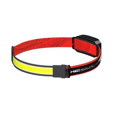 Imagem de Lanterna De Cabeça LED Recarregável Com Luz Traseira Vermelha Para Cam