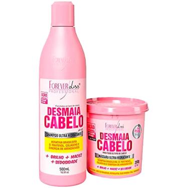 Imagem de Kit Desmaia Cabelo Shampoo 500ml e Máscara 350g Forever Liss